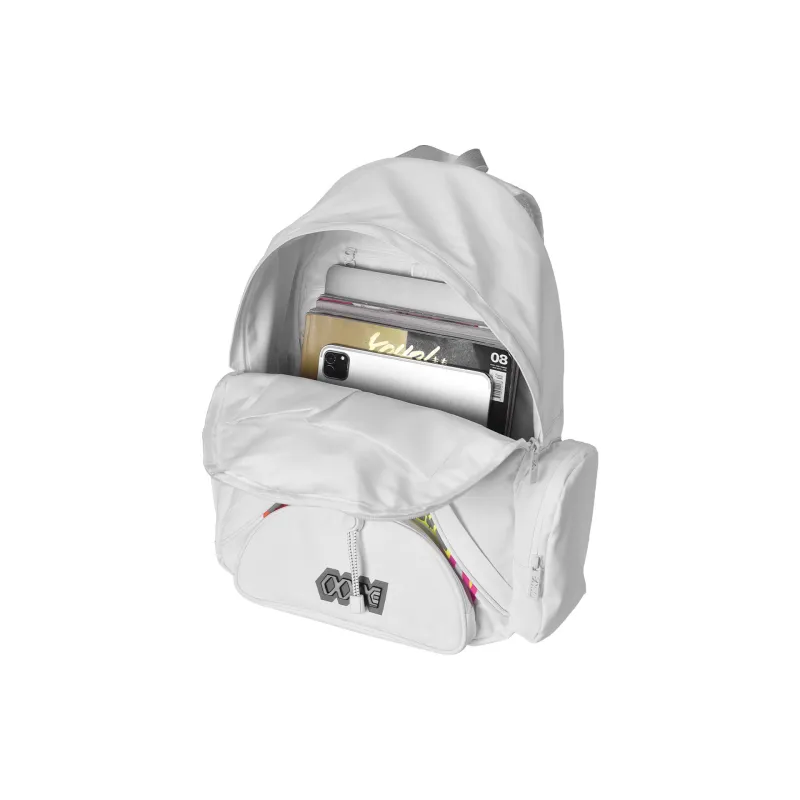 COEXISTENCE Polyester Backpack Unisex White-3
