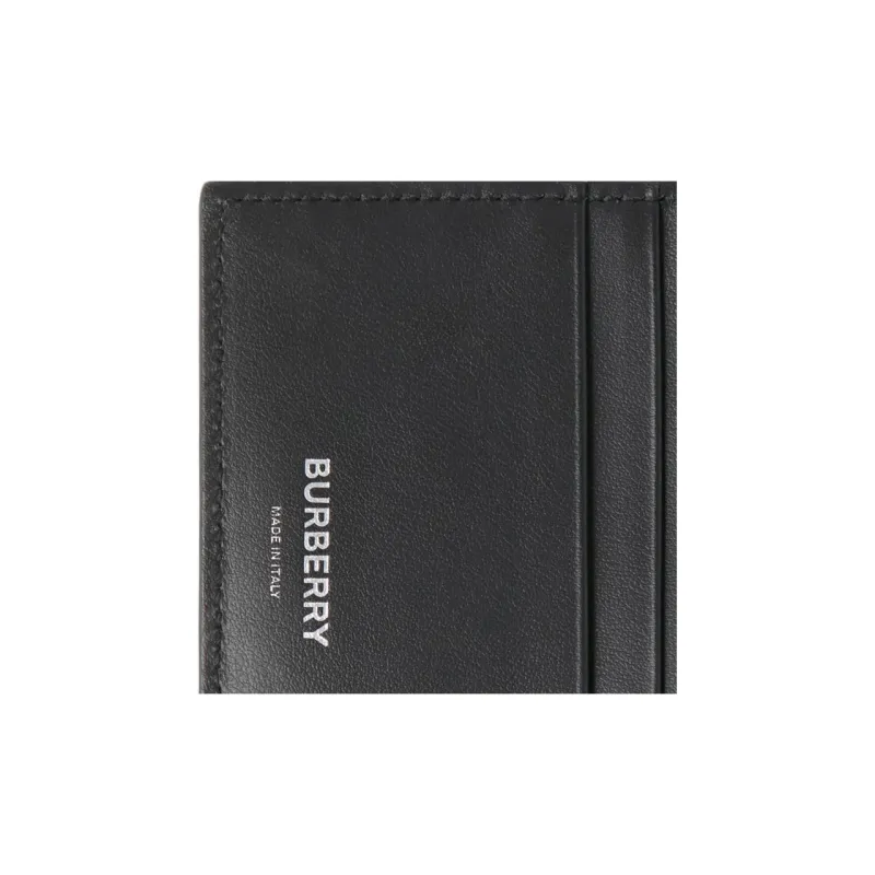 Burberry Leather Patchwork Wallet Men's Marine Blue-5