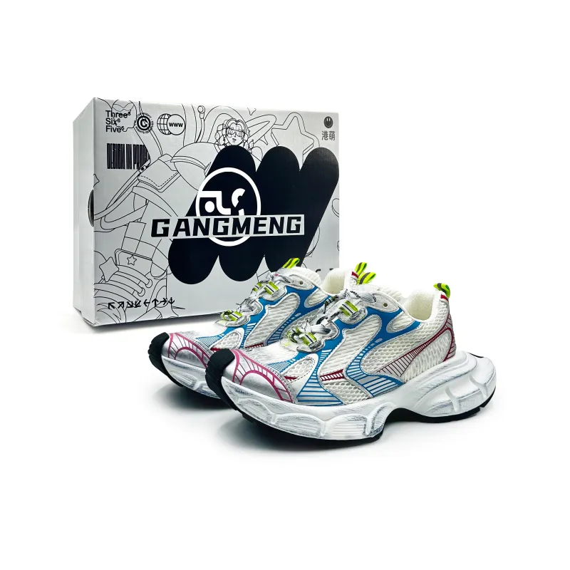 Hong Kong Meng Slip Resistant, Breathable, Height Increasing Low Top Chunky Sneakers Unisex-7