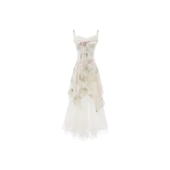 Manekniv Slip Dresses Women's Peach Turns Green