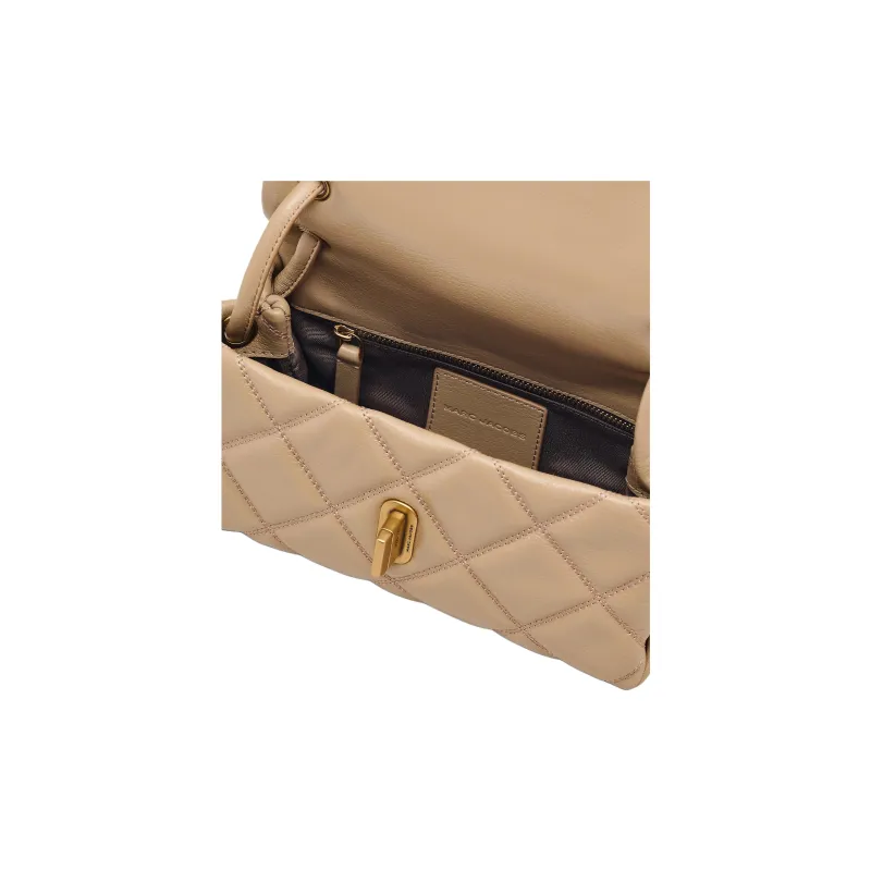 MARC JACOBS Leather Handbag, Shoulder Bag Mini Women's Camel-4