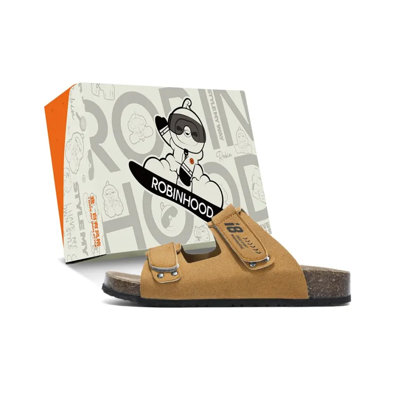 ROBINHOOD Stitching Slide Slippers Men's Box Included-5