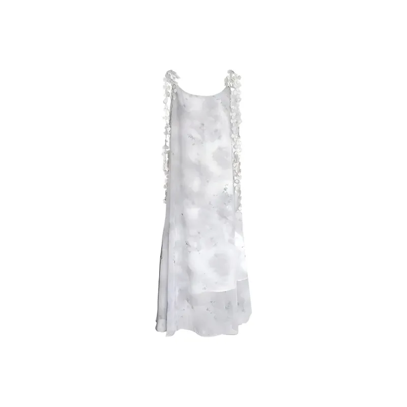 GUOZHEN Slip Dresses Women's Gray-0