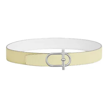 HERMES Calfskin Leather Belts Men's Yellow/White Width 3.8CM