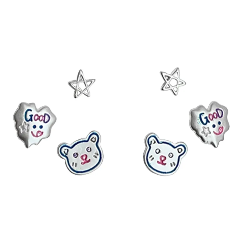 MIDNIGHT MOMENT Alloy Stud Earrings Women's-0