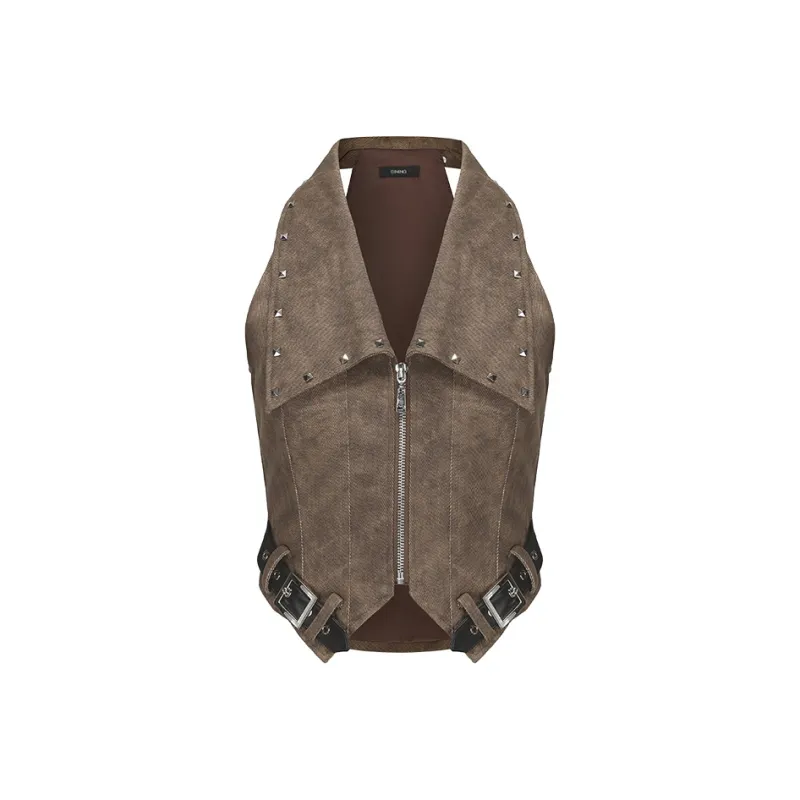 GIMING Tank Tops Women's Brown-0