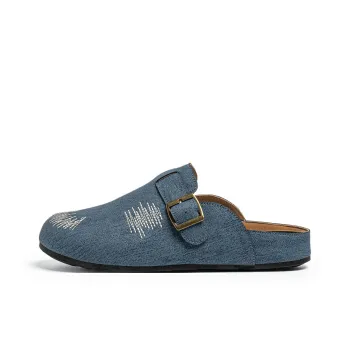 NANJIREN Quiet Abrasion Resistant Slip Resistant Closed Toe Slippers Men's
