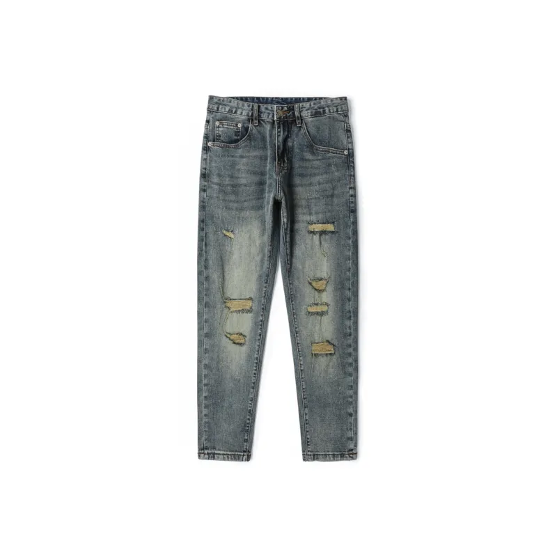 JIKENDI Jeans Men Blue, Ankle Length-0