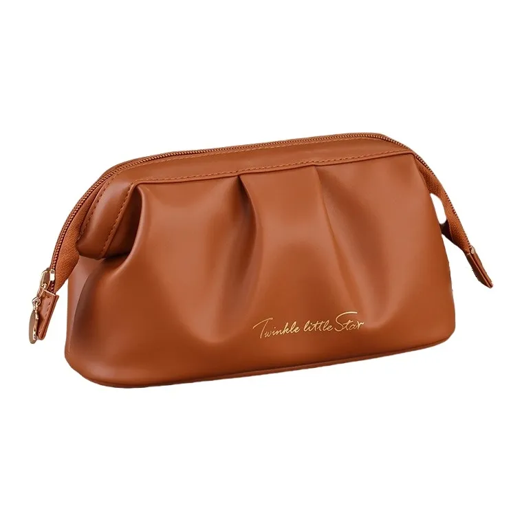 QEEDNS PU Waterproof Makeup Bags Large Capacity Premium Feel-4