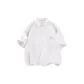[Ice Silk Shirt]White (Ho Color Block Mountain Chest Logo)