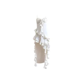 GUOZHEN Slip Dresses Women's White