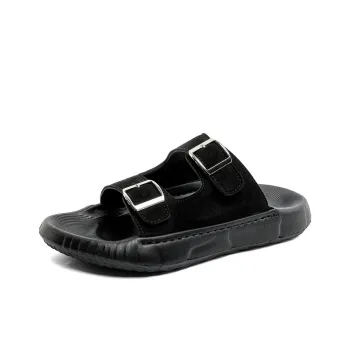SOBB Slide Slippers Men Black/Olive Green/Gray