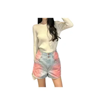 Ordifen Denim Shorts Women's Light Blue