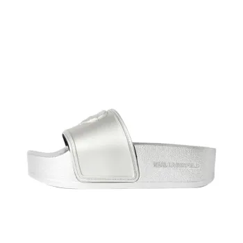 KARL LAGERFELD Slide Slippers Women's Silver