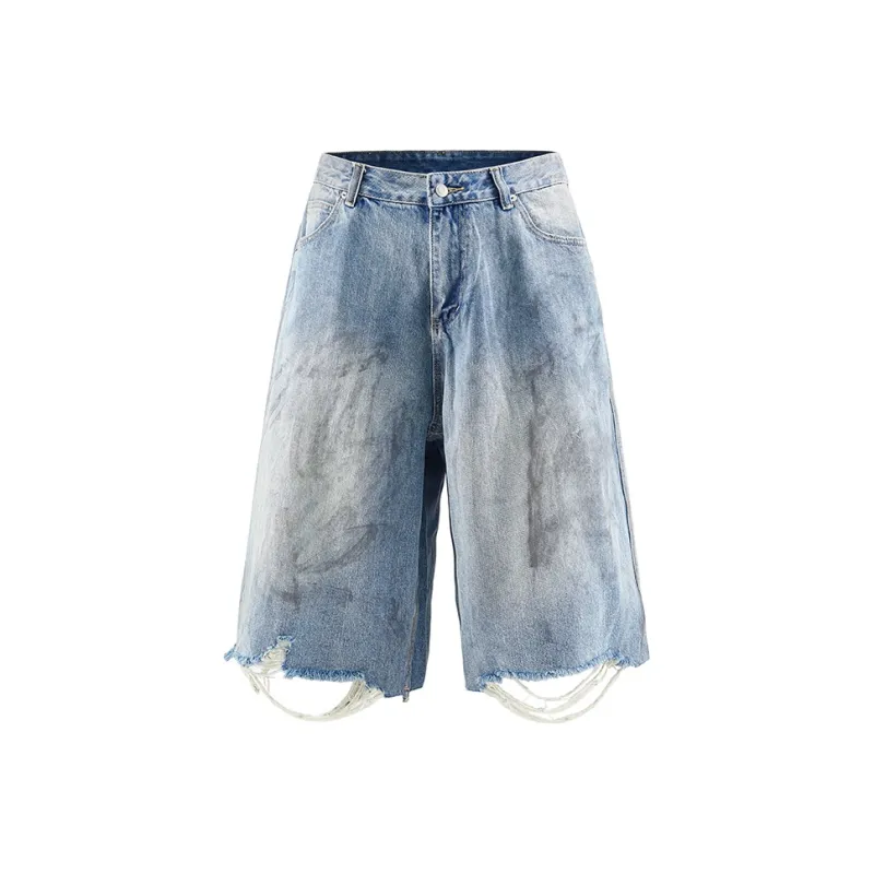 APAY Denim Shorts Unisex Vintage Blue-0