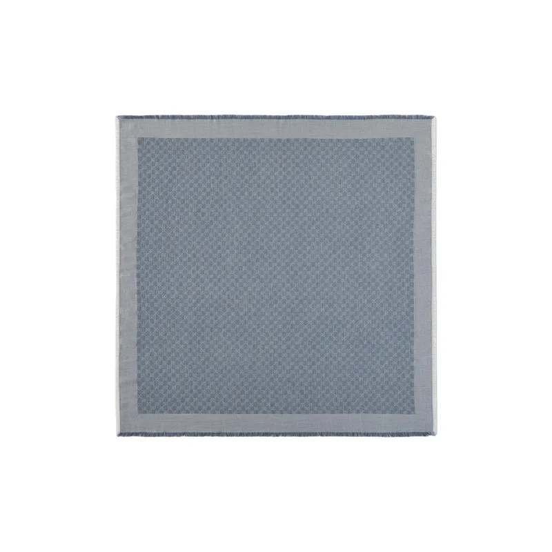 GUCCI Wool, Cotton, Silk Knit Scarves Women's Blue-0