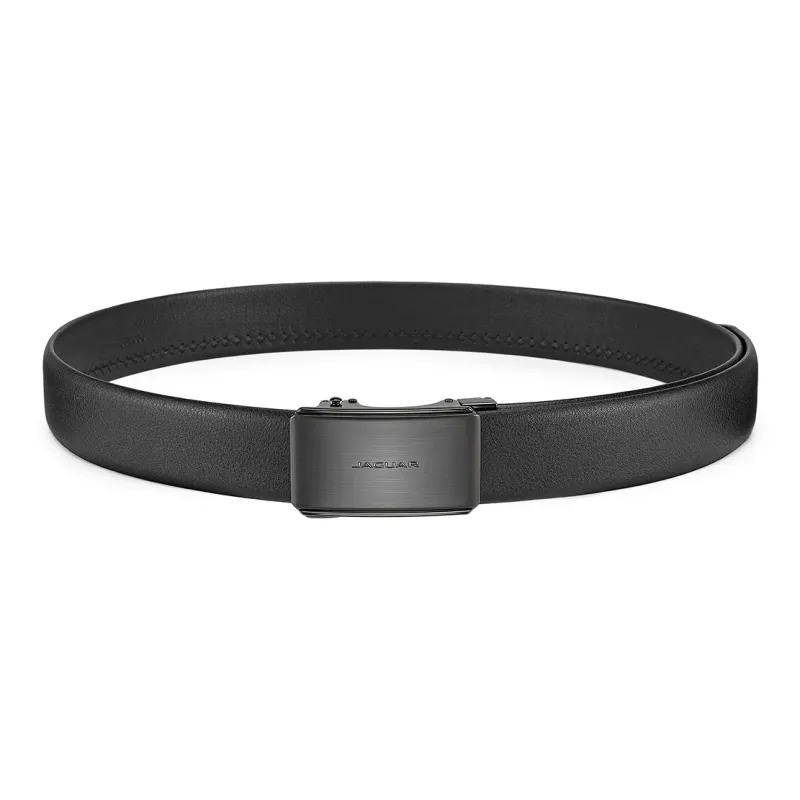 JAGUAR Top Grain Cow Leather Belts Men's Black 3.55cm-5