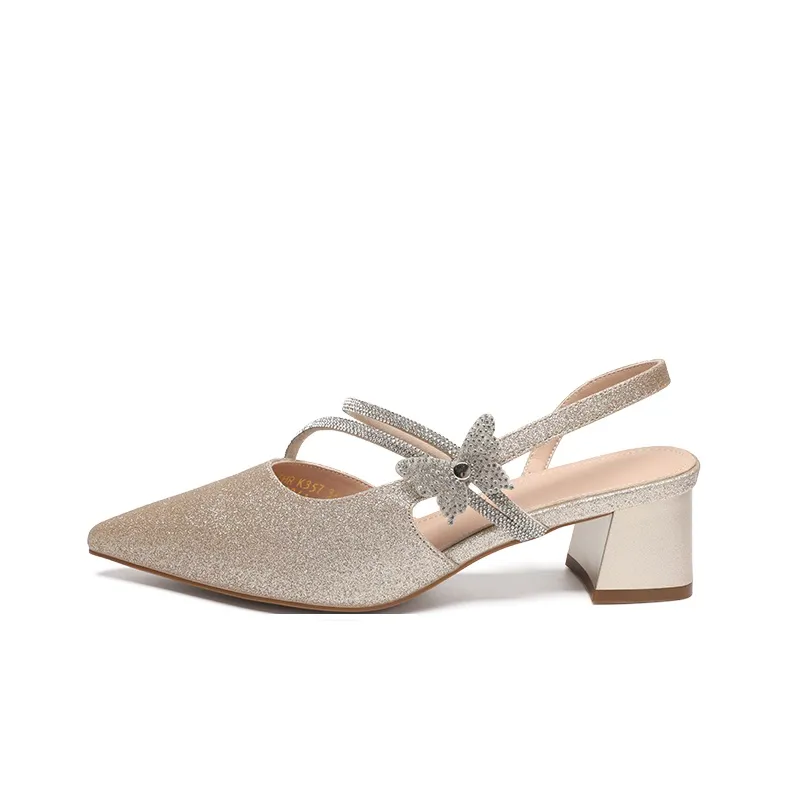 ZHR Chunky Heel High Heels 4.5cm Women's-7