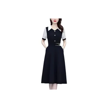 Flowers In Water Short Sleeved Dress Women's