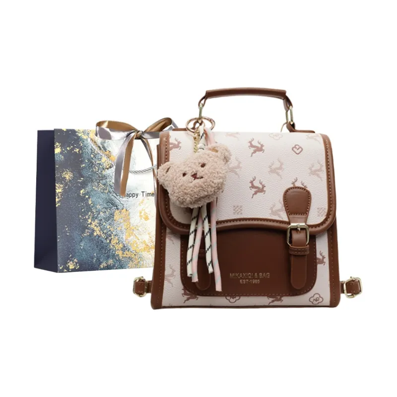 Iman's House PU Backpack Women's Multicolor-4