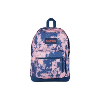 JanSport Suede Backpack Unisex Pink & Blue