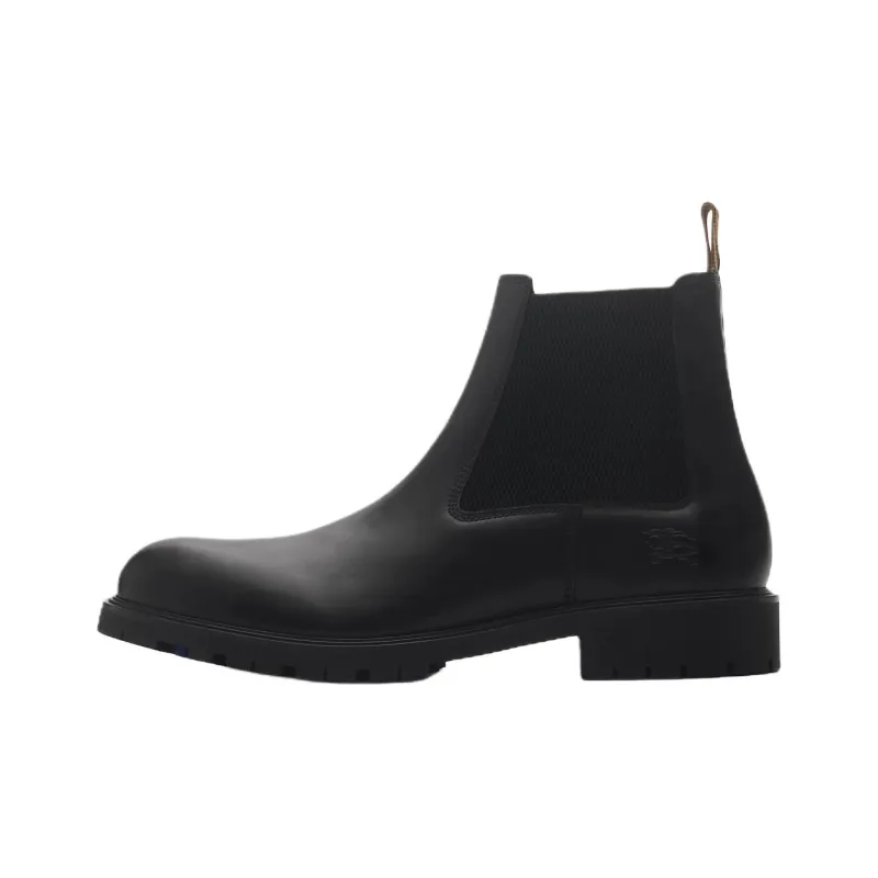 Burberry Rogue Short Chelsea Boots Men's Black-0