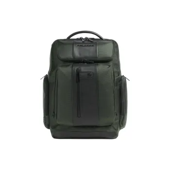 PIQUADRO Recycled Nylon Backpack Unisex Dark Green