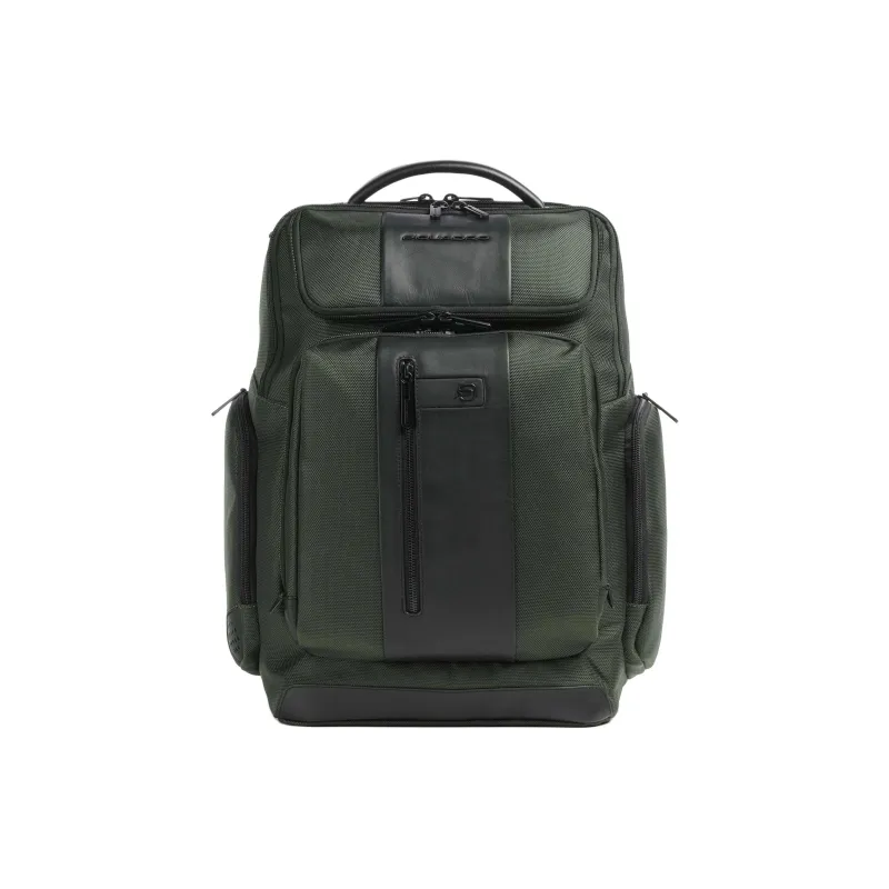 PIQUADRO Recycled Nylon Backpack Unisex Dark Green-0