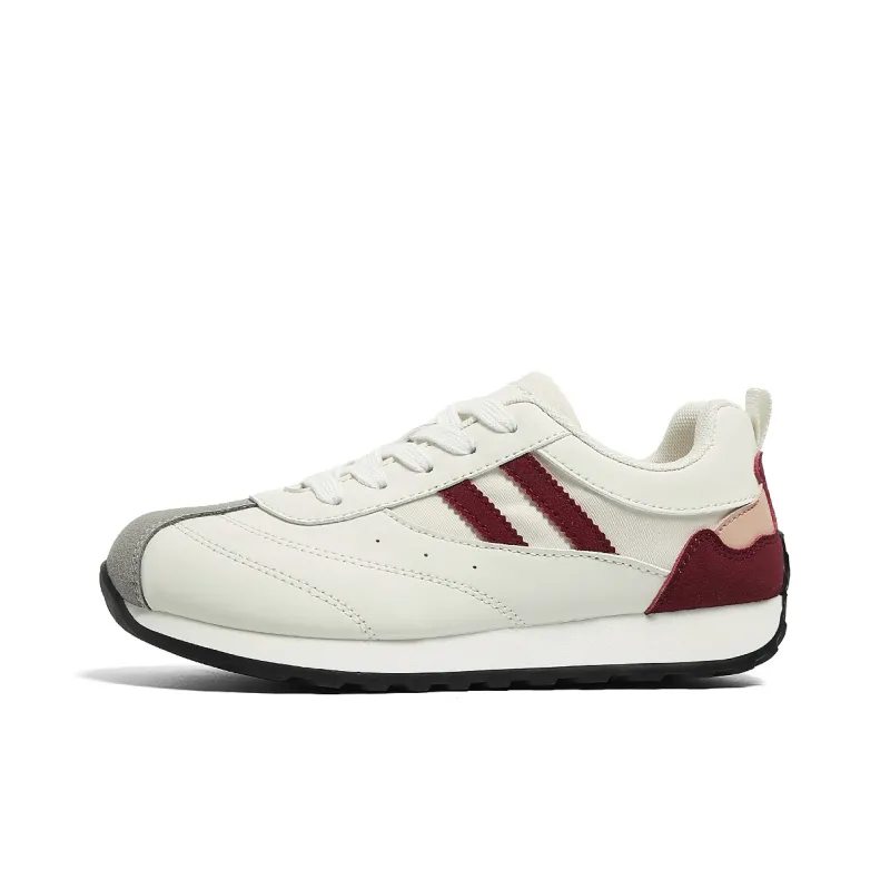HUANQIU Abrasion Resistant Lightweight Slip Resistant Low Top Casual Shoes Women's Burgundy-0