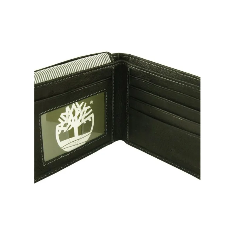 Timberland Leather With Fabric Wallet Men's Green-5