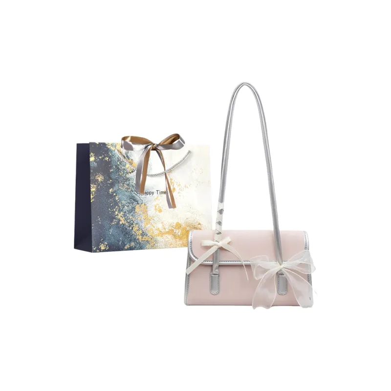 Iman's House PU Shoulder Bag Regular Women's Pink/Silver/Black-0