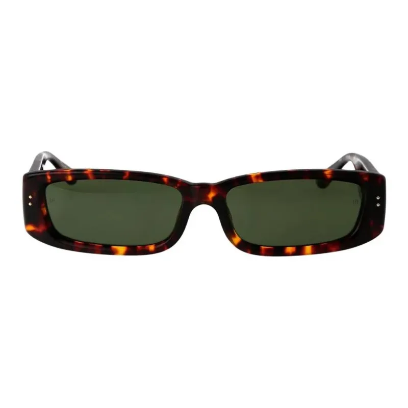 Linda Farrow Acetate Rectangular Sunglasses Women's Tortoiseshell-1