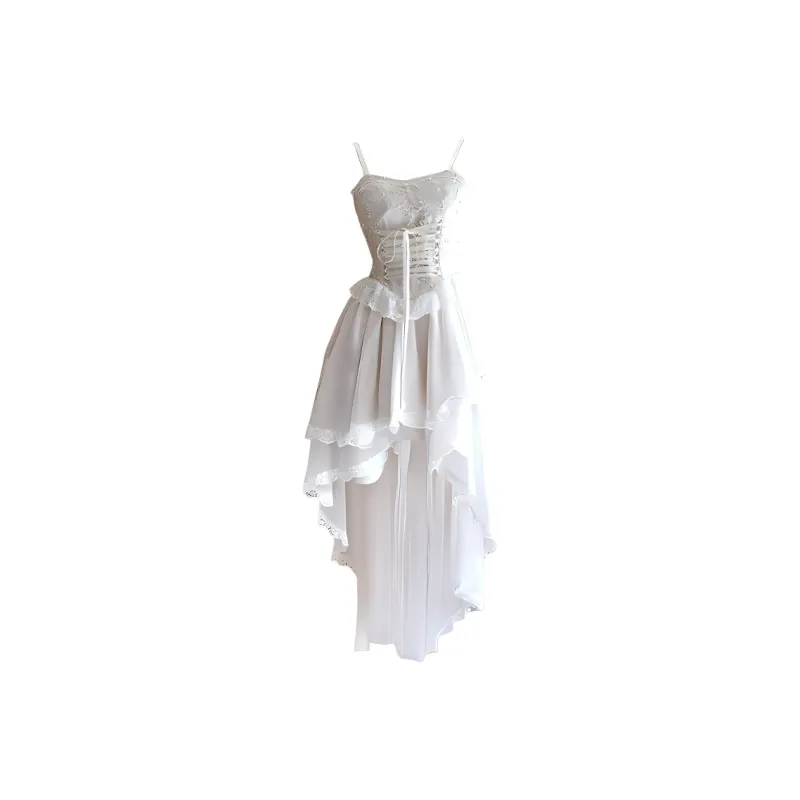 Mu Xiao Xin Slip Dresses Women's Champagne-0