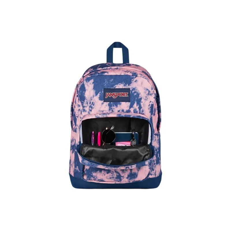 JanSport Suede Backpack Unisex Pink & Blue-5