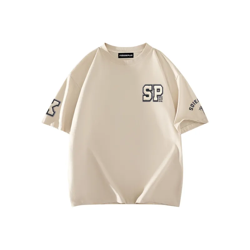SOIE T Shirts Unisex Light Beige Apricot-1