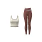 [Color Block Set]Ivory White + Caramel Color