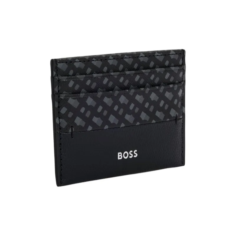HUGO BOSS Recycled Leather Card Holder Men's Black-1
