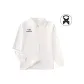Women's Long-Sleeved White Thai-Style Shirt+Black Crisscross Thin Bow Tie