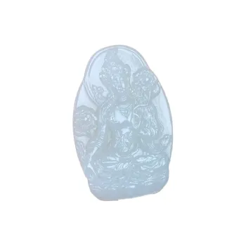 BUDOUXIAOAI Pendants White Jade/Pale Greenish White Jade Unisex