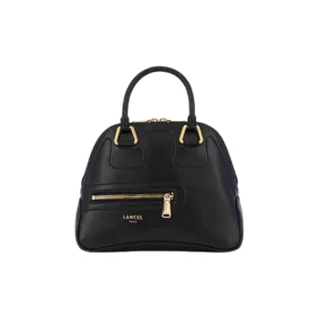 LANCEL Cow Leather Dome Bag, Shoulder Bag, Crossbody Bag, Handbag Mini Women's Black