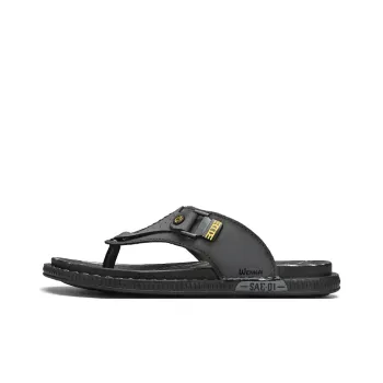 Wen Nai Rubber Sole Stitching Abrasion Resistant Slip Resistant Flip Flops Men's Gray