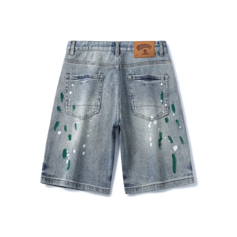 SANTASTIC Denim Shorts Men Blue-1