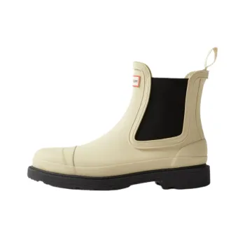 HUNTER Commando Chelsea Boots Women's Ecru