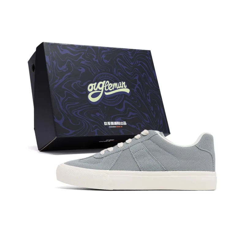 OUGLEMEN Coverage Slip Resistant Height Increasing Lightweight Low Top Skateboard Shoes Men's-5