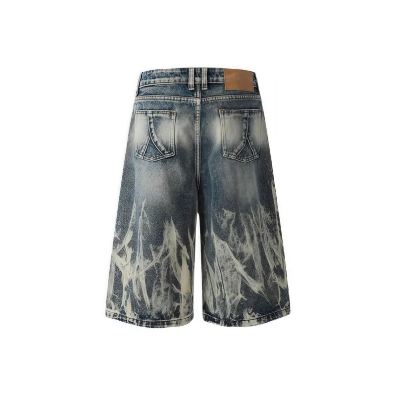 IXXAT Denim Shorts Unisex Tie Dye Blue-1