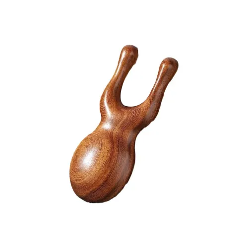 SHITIAN Head Therapy Comb With Frog Design Natural Golden Sandalwood Massage Comb Head Meridian Massage