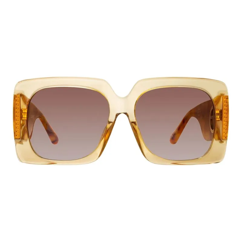 Linda Farrow Acetate Square Sunglasses Women's Yellow-0