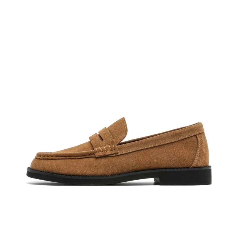 WEISHIBANGWEI Loafers Men's Apricot-0