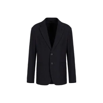 GIORGIO ARMANI Stretch Virgin Wool Single breasted Jacket