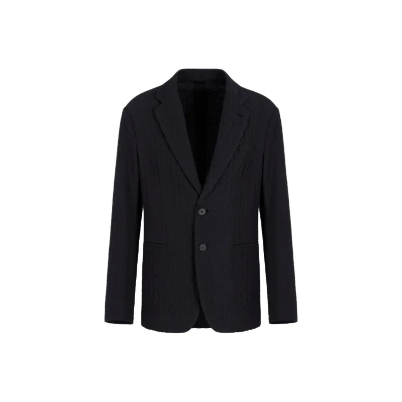 GIORGIO ARMANI Stretch Virgin Wool Single breasted Jacket-0